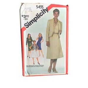 Simplicity 5435 Womens Vintage Sewing Pattern Jacket Dress Size 18-20 uncut
